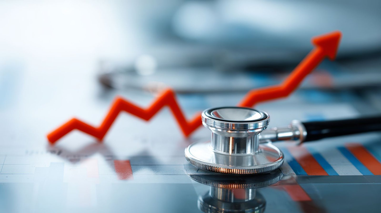 Collections trend rising on a practice financial report